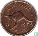 Australië 1 penny 1959 (Met punt) - Afbeelding 1