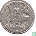 Australië 6 pence 1943 (S) - Afbeelding 1
