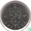 Norwegen 5 Kroner 1994 - Bild 1