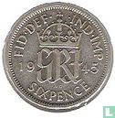 Verenigd Koninkrijk 6 pence 1945 - Afbeelding 1