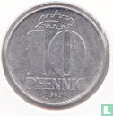 DDR 10 pfennig 1982 - Afbeelding 1