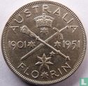 Australië 1 florin 1951 "50th anniversary of Federation" - Afbeelding 1