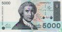 Croatia 5,000 Dinara 1992 - Image 1