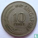 Singapour 10 cents 1967 - Image 1