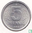 DDR 5 pfennig 1989 - Afbeelding 1