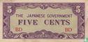Burma 5 Cents ND (1942) - Image 1