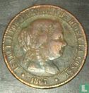 Spanje 2½ centimos de escudo 1867 (8-puntige ster) - Afbeelding 1