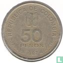 Colombia 50 pesos 1987 "Centenary Colombian constitution and 50th anniversary Constitutional reform" - Afbeelding 1