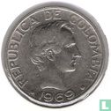 Colombie 20 centavos 1969 (type 1) - Image 1