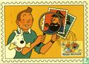 Carte de Voeux Tintin 1980 - Kerstkaart Kuifje 1980 - Hergé - Afbeelding 1