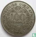 États d'Afrique de l'Ouest 100 francs 1968 - Image 1