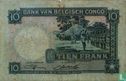 Belgisch Congo 10 Francs   - Afbeelding 2