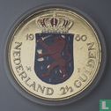 Nederland 2½ gulden 1980 "dubbelkop" (Verguld) - Image 1