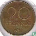 RDA 20 pfennig 1980 - Image 1