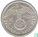 German Empire 5 reichsmark 1937 (D) - Image 1