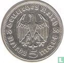 Duitse Rijk 5 reichsmark 1936 (zonder hakenkruis - J) - Afbeelding 1