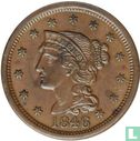 United States 1 cent 1846 (type 2) - Image 1