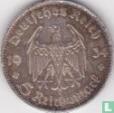 Duitse Rijk 5 reichsmark 1934 (G - type 2) "First anniversary of Nazi Rule" - Afbeelding 1