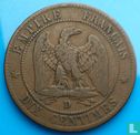 France 10 centimes 1855 (D - ancre) - Image 2