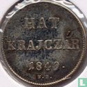 Hongarije 6 krajczar 1849 - Afbeelding 1