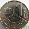 Belgium 1 franc 1993 (FR - misstrike) - Image 3