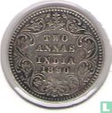 British India 2 annas 1890 (Calcutta) - Image 1