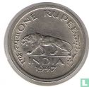 British India 1 rupee 1947 (Lahore) - Image 1
