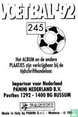 Voetbal 92 - Ruud Gullit - Afbeelding 2