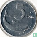 Italy 5 lire 1986 - Image 1