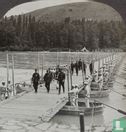 Inspecting a nearly completed pontoon bridge in the French sector of the Western Front. - Image 2