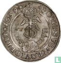 Denemarken 1 krone 1659 "Failed attack from Sweden on Kopenhagen" (DOMINUS PROVIDEBIT)  - Afbeelding 1