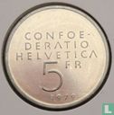 Switzerland 5 francs 1979 "100th anniversary of the birth of Albert Einstein - mathematical formula" - Image 1