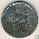Inde 2 roupies 1990 (Calcutta) - Image 1