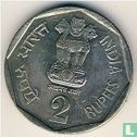 Inde 2 roupies 1990 (Calcutta) - Image 2