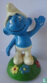 Smurf on pedestal with suction cup - Image 1