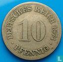 German Empire 10 pfennig 1874 (B) - Image 1