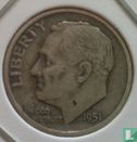 États-Unis 1 dime 1951 (D) - Image 1
