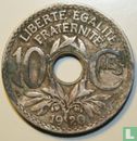 France 10 centimes 1920 (type 2 - petit trou) - Image 1