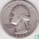 États-Unis ¼ dollar 1936 (sans lettre) - Image 1