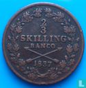 Zweden 2/3 skilling banco 1837 - Afbeelding 1