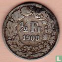 Zwitserland ½ franc 1908 - Afbeelding 1