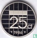 Netherlands 25 cents 1986 (PROOF) - Image 1
