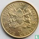 Kenia 5 cents 1990 - Afbeelding 1