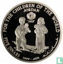 Jordanië 5 dinars 1999 (AH1419 - PROOF) "UNICEF - For the children of the World" - Afbeelding 1