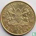 Kenia 10 cents 1990 - Afbeelding 1