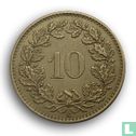 Zwitserland 10 rappen 1876 - Afbeelding 2