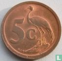 Afrique du Sud 5 cents 1990 - Image 2