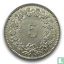 Suisse 5 rappen 1872 - Image 2