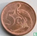 Afrique du Sud 5 cents 1996 - Image 2