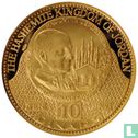 Jordan 10 dinars 1969 (AH1389 - PROOF) "Visit of Pope Paul VI" - Image 2